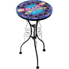 Trademark Innovations klaasist ja metallist Dragonfly küljelaud 56cm