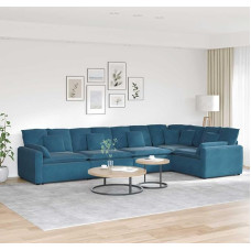 INLIFE moodulsofa sametpehmendusega sinine, Mööbel, Diivanid, Sinine, 122.7 kg, 3321327