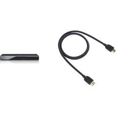 Panasonic DVD-S700EG-K DVD-mängija (Multiformaatne taasesitus koos xvid, MP3 ja JPEG, USB 2.0, HDMI, SCART, CD ripping funktsioon) Black & Amazon Basics - punutud HDMI kaabel, 0,9 m