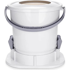 Small Mini Laundry Spinner with Removable Basket, Laundry Spinner Without Electricity, Manual Drainage Machine, for Camping Dorms Apartments (White)