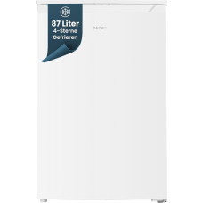 homeX Freezer, Small Freezer - 87 L Net Capacity, 4-Star Freezer, Compact Freezer, Freestanding Freezer, Temperature Control, Interchangeable Door Hinge, Quiet 40 dB, White