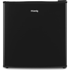 H.Koenig Mini Fridge FGX470 Black, 45 Litres, Compact, Quiet, Reversible Door, Adjustable Thermostat, 4 Litre Ice Compartment, Adjustable Feet, 39 dB