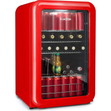 Klarstein PopLife Drink Cooler Mini Bar Retro Fridge 0-10°C Only 39dB 115L Eco Friendly Double Glazed Door Retro Red