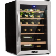 Klarstein Wine Refrigerator, Drinks Fridge Slim, Fridge with Glass Door, Drinks Refrigerators Freestanding, Wine Fridge Small, Wine Refrigerators 1 Zone, UV Protection, 4-18°C, 19 Bottles