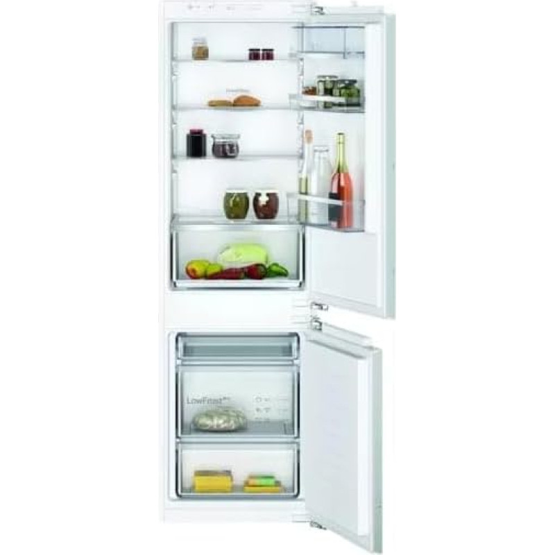 NEFF KI5862FE0, N 50, Built-in Fridge-Freezer with Freezer Bottom 177.2 x 55.8 cm (H x W), 184 L Fridge Capacity, 85 L Freezer Capacity, BigBox, LowFrost