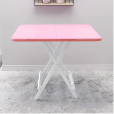 Tragbarer Klapptisch - Zusammenklappbarer Werkbank & Küchentisch für kleine Räume, ideal für Home Office, Waschküche, Esszimmer & Home Bar - Mittelrosa Design