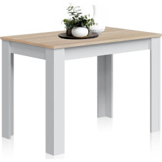 Habitdesign, Cloe küljelaud Söögilaud või fikseeritud köögilaud kuni 4-kohaline kaasaegne disain Arctic White ja Canadian Oak Mõõtmed: 109 x 78 x 67 cm (laius x kõrgus x sügavus).