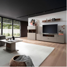 Lomadox 4-osaline elutoa komplekt halli ja tamme värvi