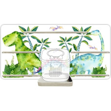 Farbklecks-Collection Dinoworld Music Box riiul, seinariiul kuni 25 kuulamisfiguuri jaoks, mõõtmed 48 x 24 cm, spetsiaalse hoiukambriga, mis ühildub Toniebox 2'ga, käsitsi valmistatud Saksamaal.