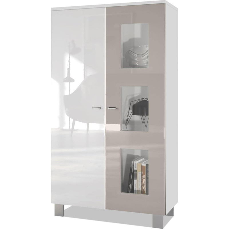 Denjo vitriinkapp valge