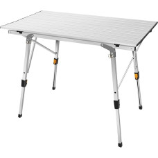 Verstellbarer, faltbarer Campingtisch - lihtsam Aluminium-Picknicktisch mit stabiler Struktur für den Außenbereich, tragbar und kompakt für einfachen Transport