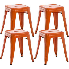 CLP Armin 4-kohaline komplekt metallist, virnastamine, istme kõrgus 46 cm, kergesti hooldatav tööjalg, värv: Oranž