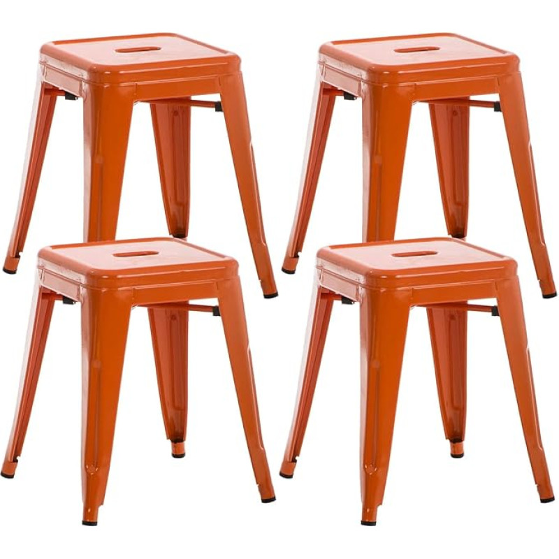 CLP Armin 4-kohaline komplekt metallist, virnastamine, istme kõrgus 46 cm, kergesti hooldatav tööjalg, värv: Oranž