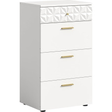 xonox.home Prisma esiümbruskapp kõrgläikega valge MDF korpus valge melamiin ca. 53 x 92 x 40 cm