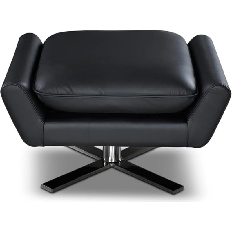 NEUERRAUM Nahast jalahoob mustast nahast ja tugevast roostevabast terasest alusega umbes 17 kg.