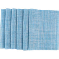 COLLBATH 6 Stück PVC Tischsets Abwischbar rutschfest Hitzebeständig Rechteckig für Hotel Restaurant Zuhause Isolierende Pflegeleichte Platzdeckchen aus Sicherem PVC Material