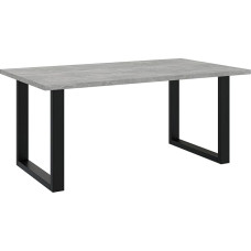 MEBLINI Brooklyn söögilaud betoonilahendus Must kaasaegne köögilaud Must söögilaud Suur lauaplaat 160 x 90 cm Brooklyn U-jalad betoonilahendus / matt must