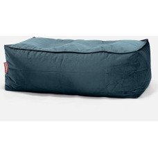 Lounge Pug, suur pouf jalahoob Velvet türkiissinine