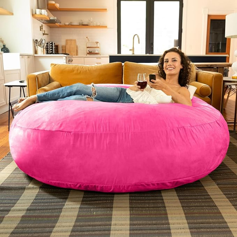 Jaxx Cocoon Large Adult Microsuede Fuchsia Bean Bag