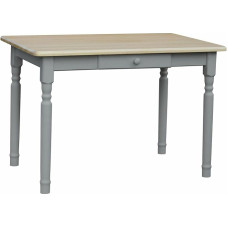 k koma Söögilaud sahtliga, köögilaud, mänd, maalähedane stiil, värvitud mänd (70 x 110 cm) Hall