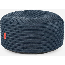 Lounge Pug suur ümmargune jalahoob, Bean Bag Stool, suur, Corduroy Navy