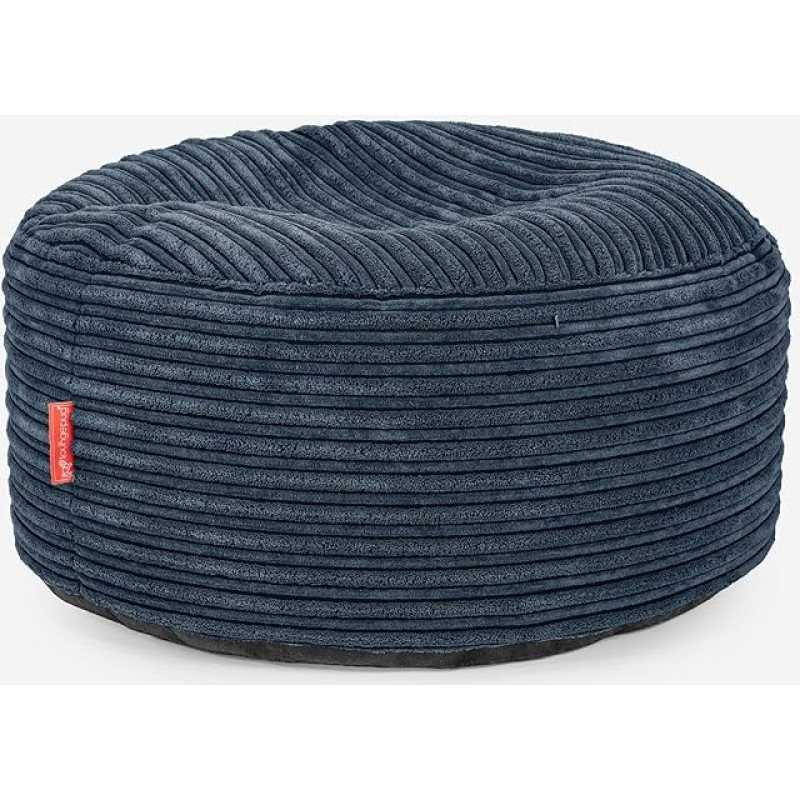 Lounge Pug suur ümmargune jalahoob, Bean Bag Stool, suur, Corduroy Navy