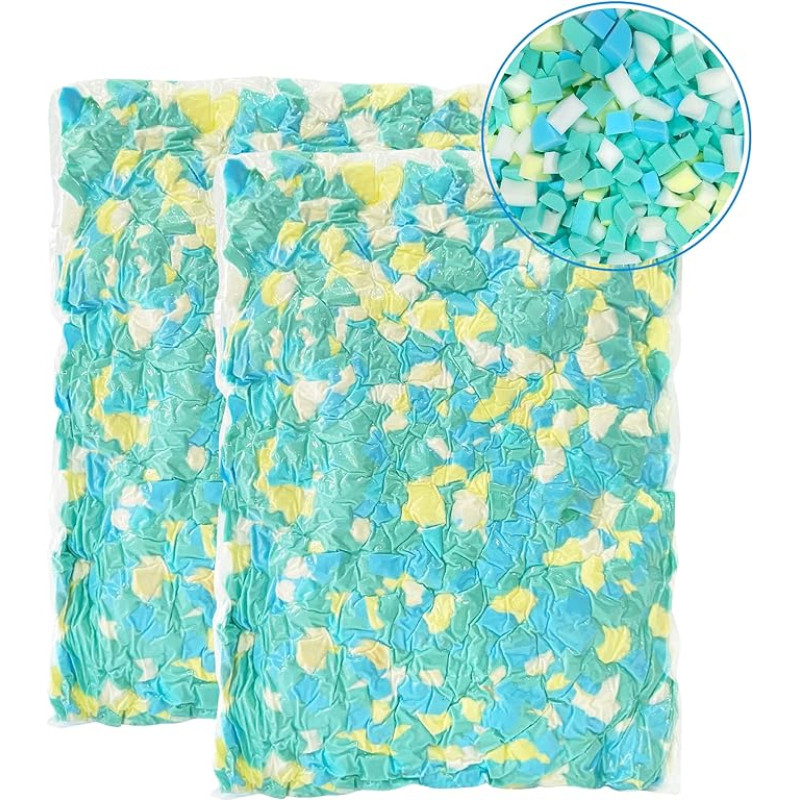 10lb purustatud mäluvahu täitematerjal Bean Bag'i täitmiseks - Premium kvaliteetne pehme ja ideaalne täitematerjal, mitmevärviline ja kujuline täitematerjal