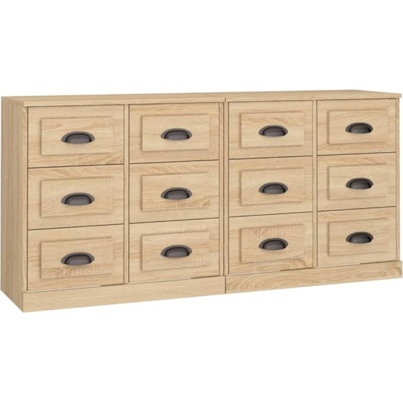 vidaXL küljepakid Sonoma Tammepuidust materjalist 2 tk pakendiga