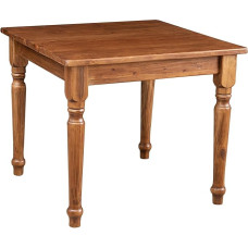 Maalähedane, täispuidust laudpuu pähklipuu viimistlusega W90xDP90xH78 cm suurune laud.