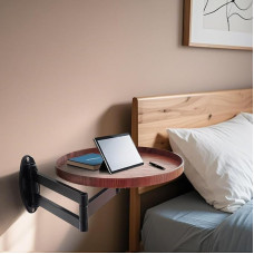 Kokkupandav laud seinale Ümmargune seinale kokkupandav laud Väike laud Kokkupandav seinale pikendatav ujuv öökapp ruumi säästev magamistoa elutuppa rõdule (pruun)