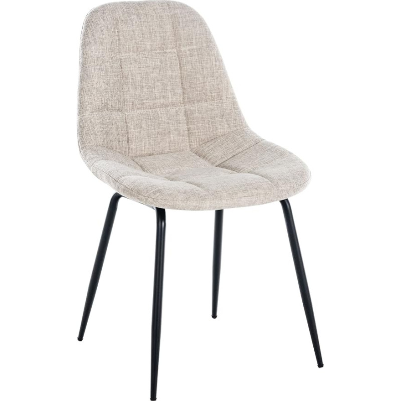 CLP Tom söögitooli kvaliteetse polstriga, külalistetool 4 jalaga metallraamiga, värv:  Kangas