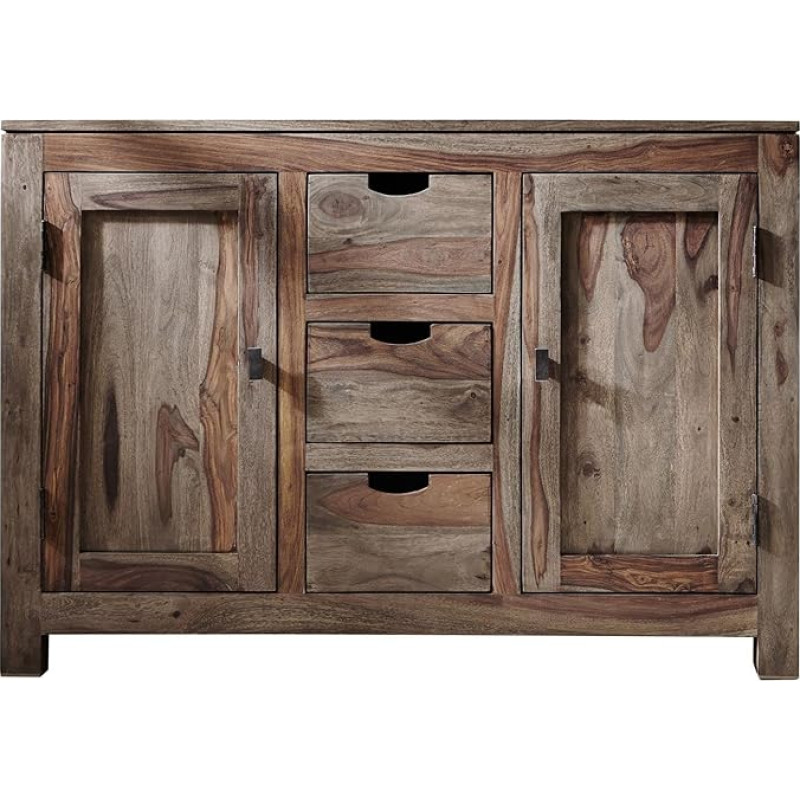 MASSIVMOEBEL24.DE Nature Grey Sideboard #83 Sheesham - Erinevad suurused, värv: Suurus: 120 x 45 x 85 cm (B x S x K x K).