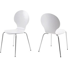 Multi Coloured Dining Chair By Homestreet - Kvaliteetsed vormitud puidust söögitoolid erinevates värvides (valge)