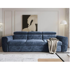MODERNO Napoli magamisfunktsiooniga diivan, diivanvoodi liikuvate peatugedega, 3-kohaline elutuba, diivanvoodi, 3-kohaline elutuba, 92 x 254 x 86 cm, tumesinine, Trenza 17