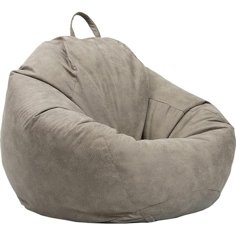 ArtsPavilion Bohnenbeutel Stuhl Diivan Deckung Ohne Füllstoff Lazy Lounger Hochrücken Großer Bohnenbeutel Aufbewahrungsstuhl Couch Couch, Faule Diivan Stühle 80cmx90cm Grey