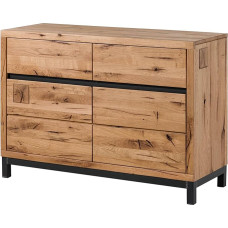 MASSIVMOEBEL24.DE Villanders Sideboard 120 x 45 x 85 cm Õlitatud metsatammest Värv: Looduslik õlitatud Suurus: 120 x 45 x 85 cm (B x S x K x K)