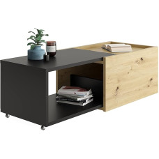 DEINE TANTE EMMA Slide Artisan 561-001 Kohvilaud Küljelaud pikendatav Umbes 126 x 38 x 50 cm Tammepuust must