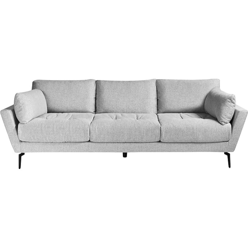 Beliani Nenola 4-kohaline diivan Hall Minimalistlik mustade metalljalgadega