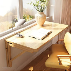 Platzsparender Klapptisch zur Wandmontage, Massivholz, Klapptisch für Küche und Wohnzimmer, Balkontisch, kompaktes Design (120 x 50 cm)