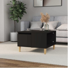 WHOPBXGAD kohvilaud, elutoa laud, ümmargune kohvilaud, must, 55 x 55 x 36,5 cm, puukomposiit Vasagle, kohvilaud puidust, küljelaud puidust