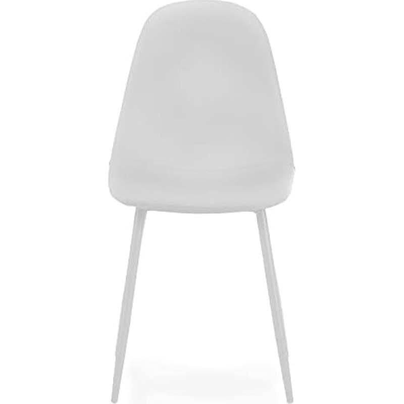 ZStyle tooli jalad metallist valge värviline kaasaegne pehmendusega disain köök söögituba restoran elegantne Faux nahk raud (valge)