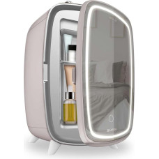 Cecotec Bamba CoolingBeauty 6000 Small Cosmetic Fridge 6L Mirror Rose Mini Fridge with Mirror Door Exterior, LED Light with 3 Intensities, Cooling up to 10ºC