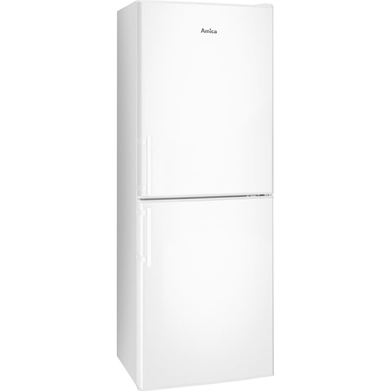 Amica AKG 3845 W Fridge/Freezer Combination / Double Door / 148 (H) x 52 (W) / White with Handles