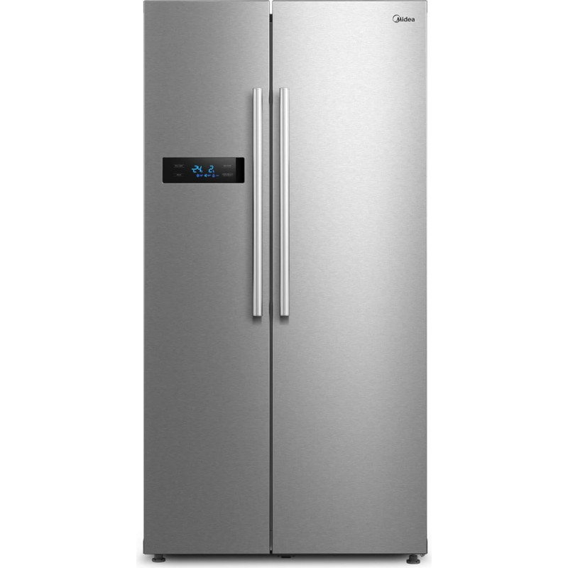Midea MERS530FGD02 Side-by-Side Fridge/Freezer Combination, NoFrost, Inverter Technology, Indoor Ice Bar, Twin Control, 176.5 cm Height, 335 L Cooling, 197 L Freezer, 256 kWh per Year