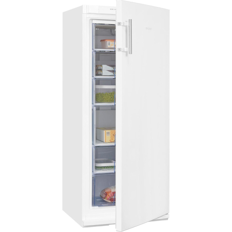 Exquisit GS22-H-280E Freezer White | Standing Unit | 202 L Volume | White | Freezing | Door Hinge Interchangeable | Freezer Drawers and Bigbox | 4 x Freezing