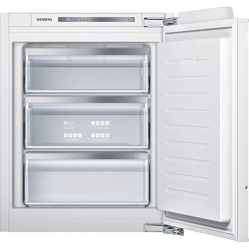 Siemens GI11VADE0 iQ500 Built-In Freezer, 167 kWh per Year, 72 L, lowFrost, FreshSense, SoftClosing Door, Flat Hinge
