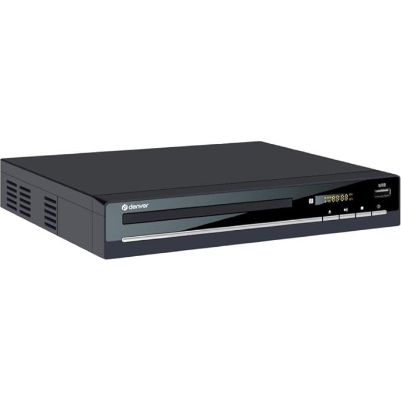 Denver DVH-7787 UK versioon - kompaktne DVD mängija, Multi Regions/All Regions, Full HD 1080p Upscaling, HDMI, Scart ja Composite Video pordid, USB port ja kaugjuhtimispult