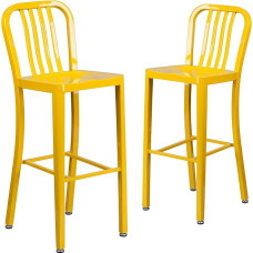 Flash Furniture Vertikaalne Slate Back Bar Stools sise- ja välitingimustes kasutamiseks Metal 30