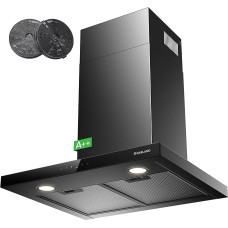 GASLAND TR60BS A++ pliidikupu 60 cm ringlusseade 881 m³/h koos CF176 aktiivsöefiltriga Puutetundlik juhtimine 4 astet, kaasa arvatud võimendav väljatõmbeõhk seinale paigaldatav väljatõmbekupu