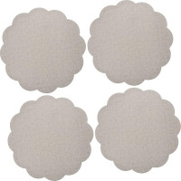 VICASKY 4 Stück Teiliges Platzdeckchen aus Pu Leder in Blumenform rutschfest Hitzebeständig und Wasserabweisend Abwaschbare Tischmatten für Küche und Esszimmer Dekorative Tischsets